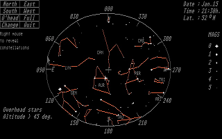 Amateur Astronomer's Guide to the Night Sky (The) atari screenshot